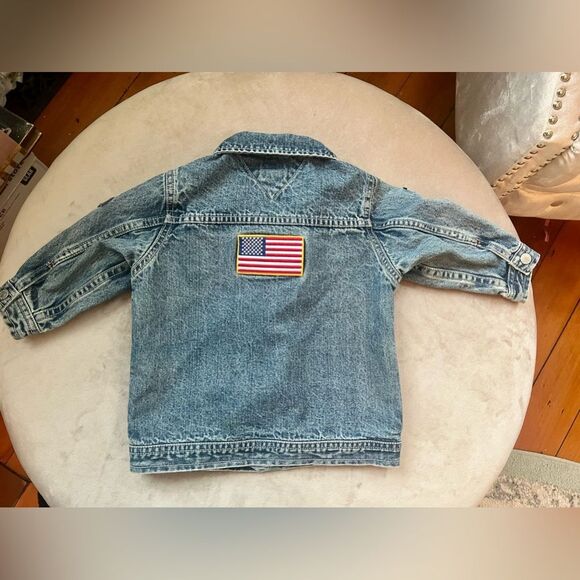 Tommy Hilfiger Other - 80’s 90’s Y2K Tommy Hilfiger Patriotic USA FLAG Sz 12-18mos Denim Patch Jacket